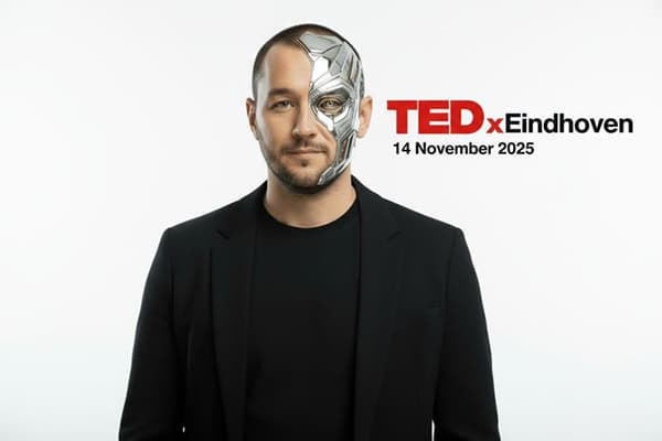 Christian Bleeker, TEDx Eindhoven speaker, on traveling through time together with AI - human intelligence merging with AI in partnership not replacement