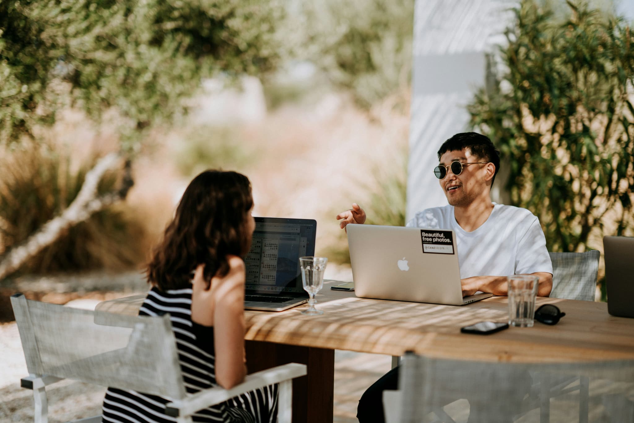 Neurodivergent-friendly remote work environment with outdoor coworking space - sensory-friendly workation setting with nature