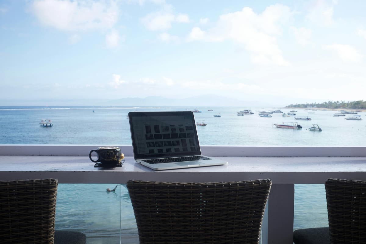 Remote work from ocean view villa - autism-friendly quiet workspace for neurodivergent professionals during workation