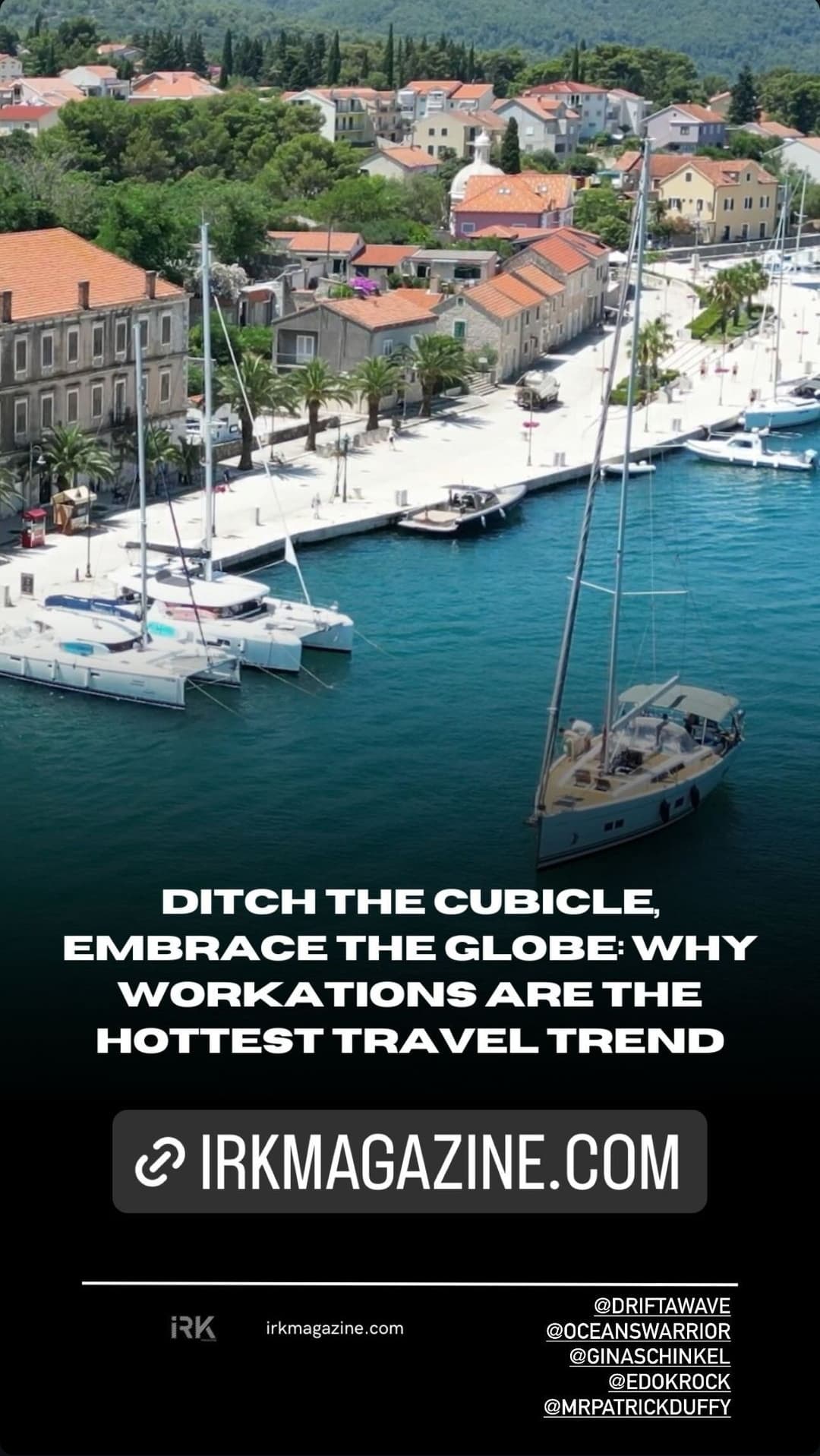 Gina Schinkel featured in IRK Magazine on workations as the hottest travel trend for remote professionals