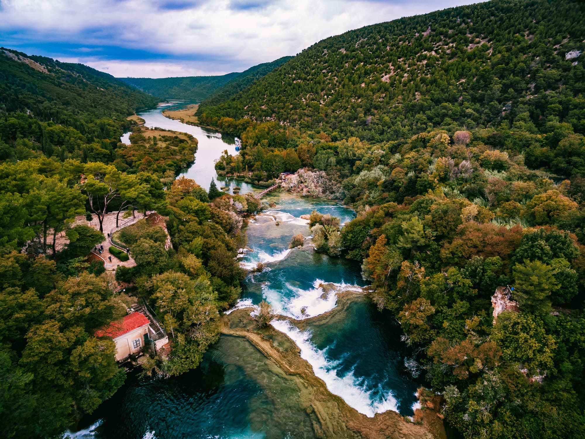 Krka National Park waterfalls in Croatia