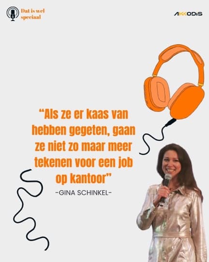 Gina Schinkel, Driftawave founder, guest on the Dat is wel speciaal podcast by Suyin Aerts and Céline Malyster